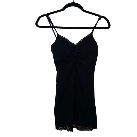 Vintage Y2K No Boundaries Lace Trim Cami padded black whimsygoth fairygrunge M - Picture 1 of 12